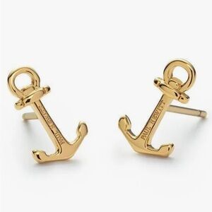 Paul Hewitt Rose Gold Anchor Earrings Gift Box Rope design Twisted